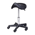 Black Faux Leather Saddle Stool R9311