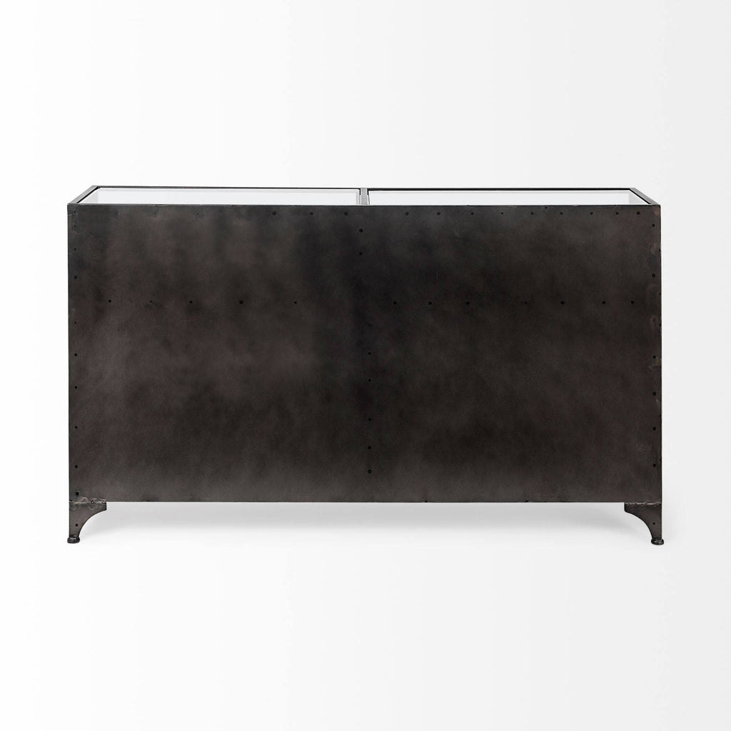 Black Metal Glass Door Display Cabinet Z355160