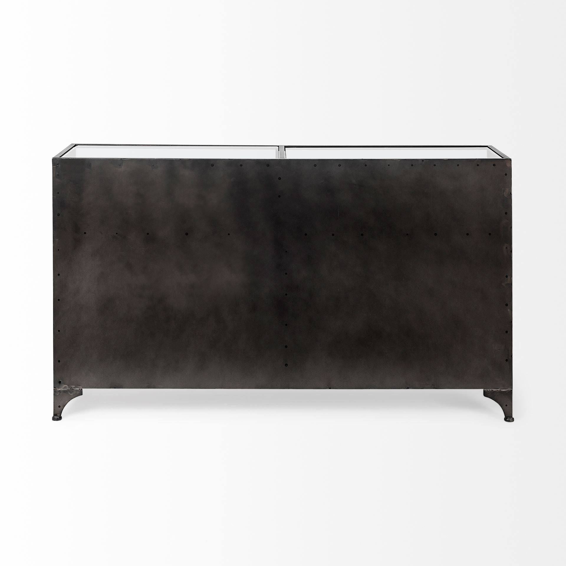 Black Metal Glass Door Display Cabinet Z355160