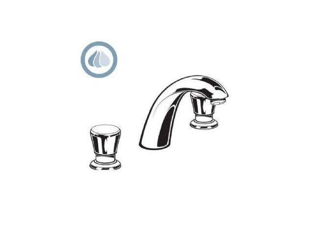 Polished Chrome Metering Widespread Faucet B478