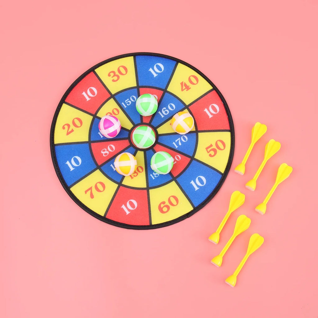 Flocking Dart Board Set with 4pcs Darts M99454