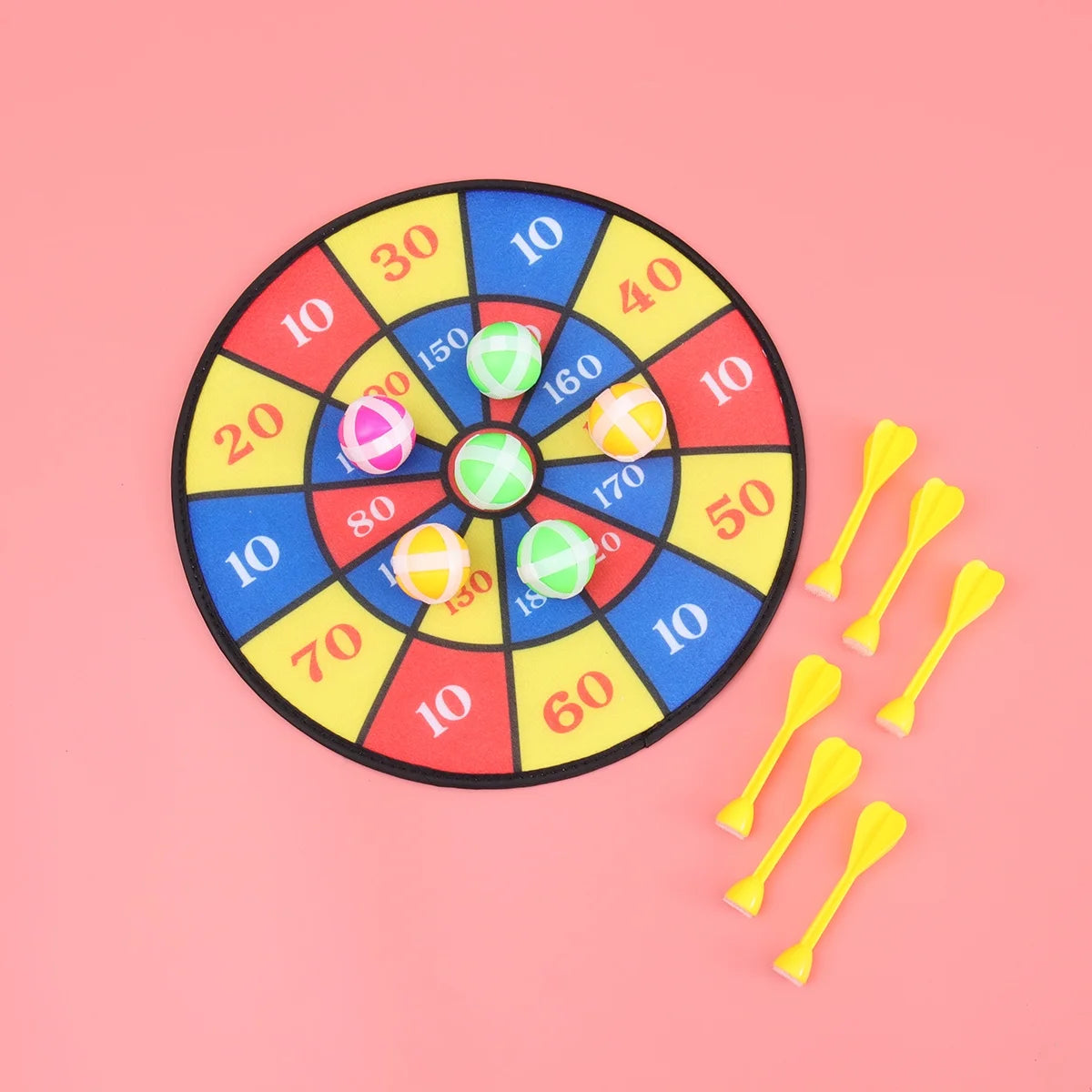 Flocking Dart Board Set with 4pcs Darts M99454