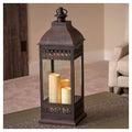 Triple LED Candle Lantern Bronze H32392