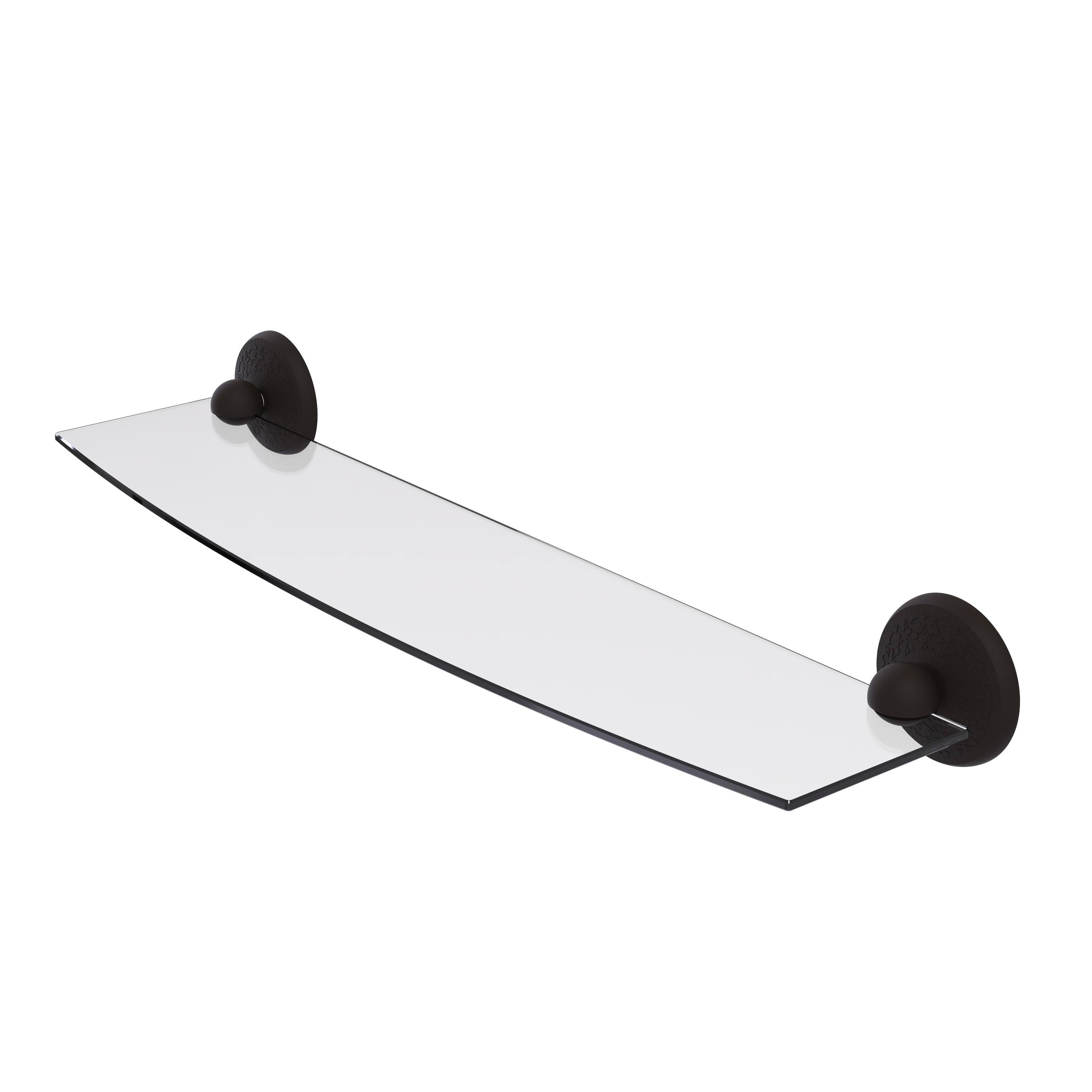 Polished Chrome 24 inch Glass Shelf V26730