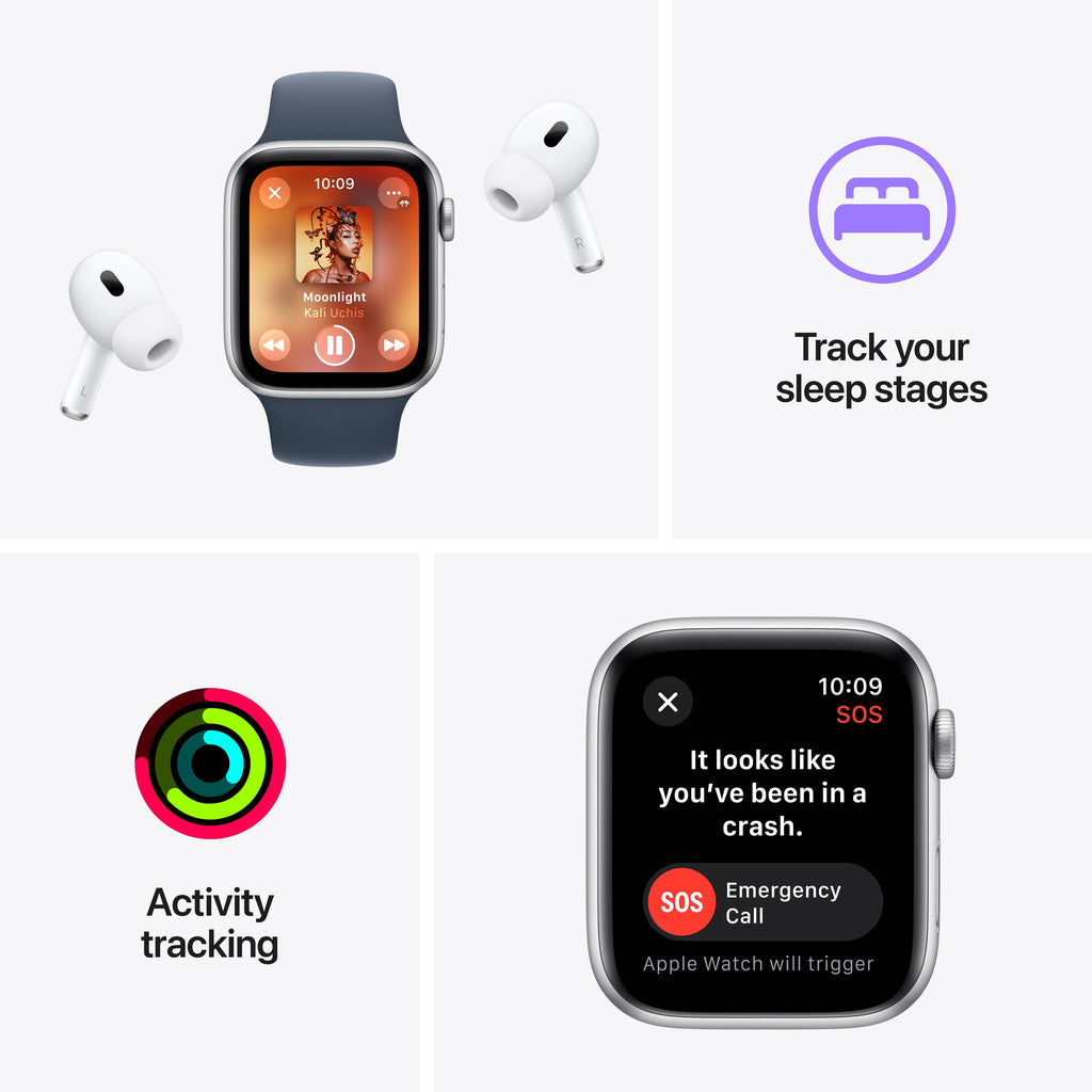 Midnight Aluminum Case Apple Watch SE GPS 44mm with Midnight Sport Band C782546