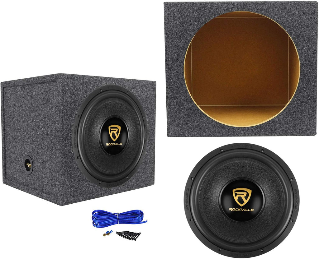 15" 5000 Watt Car Audio Subwoofer with Sealed Sub Box Enclosure K219