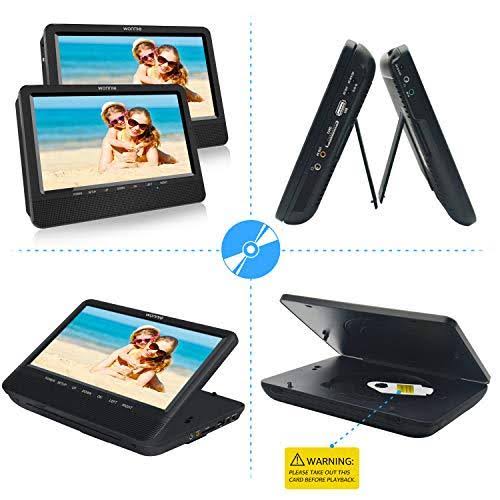 9.5 Car Dual Portable DVD Player with 5 Hours Rechargeable Battery D879112