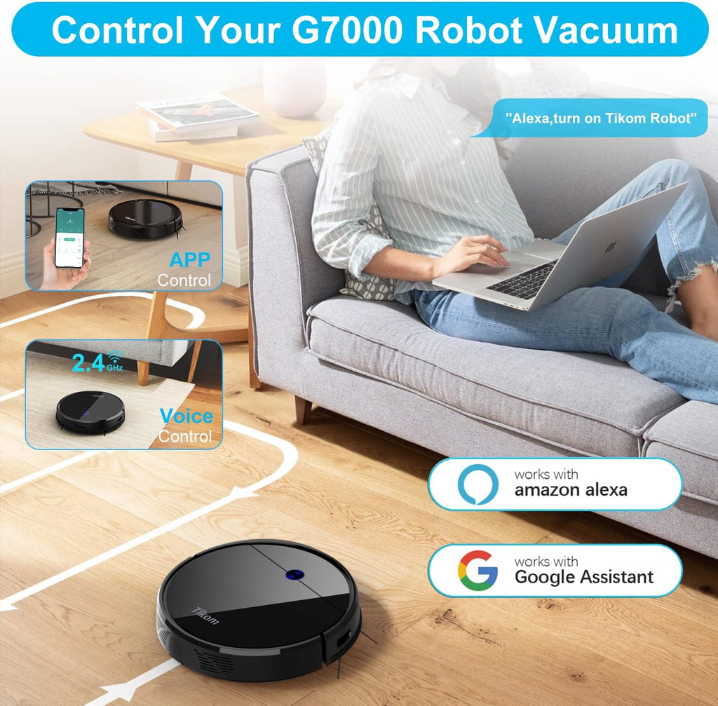 Black Robot Vacuum Cleaner with Self-Charging W774054