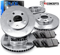 Front Rear Brake Rotors and Pads Kit Semi Metallic Z64086