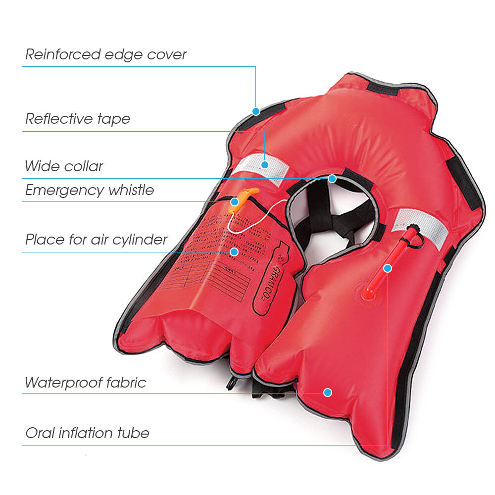 Auto Inflatable Adult Life Jacket Safety Float Suit K400459