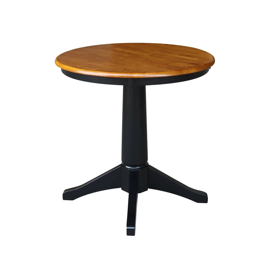 Cherry Round Pedestal Bar Table N59182
