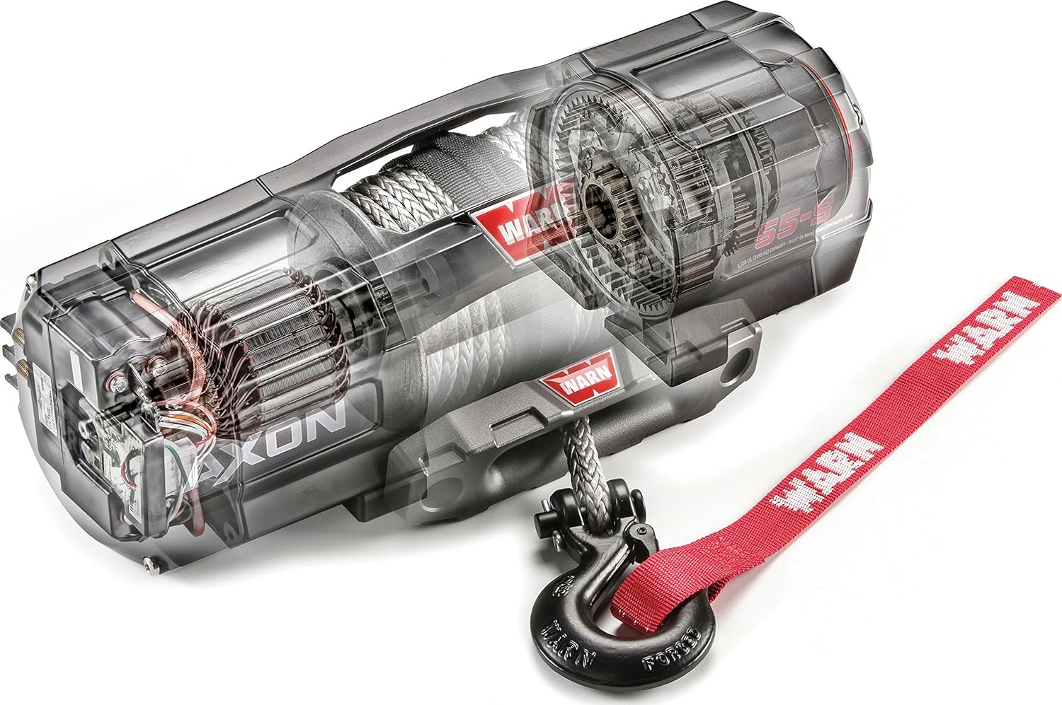 Powersports Winch with Synthetic Cable Rope: 1/4 Diameter x 27' Length, 2.25 Ton Pulling Capacity M610457