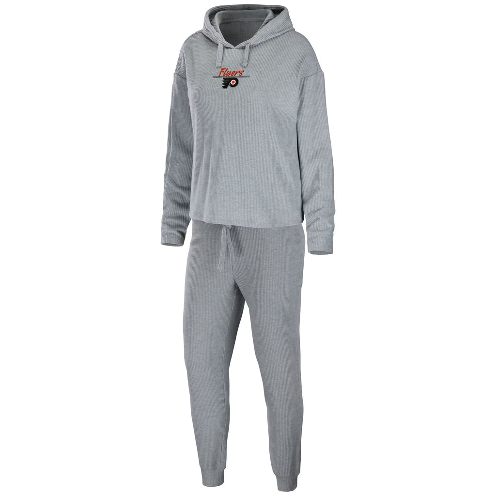 Heather Gray Philadelphia Flyers Logo Pullover Hoodie & Pants Sleep Set D357