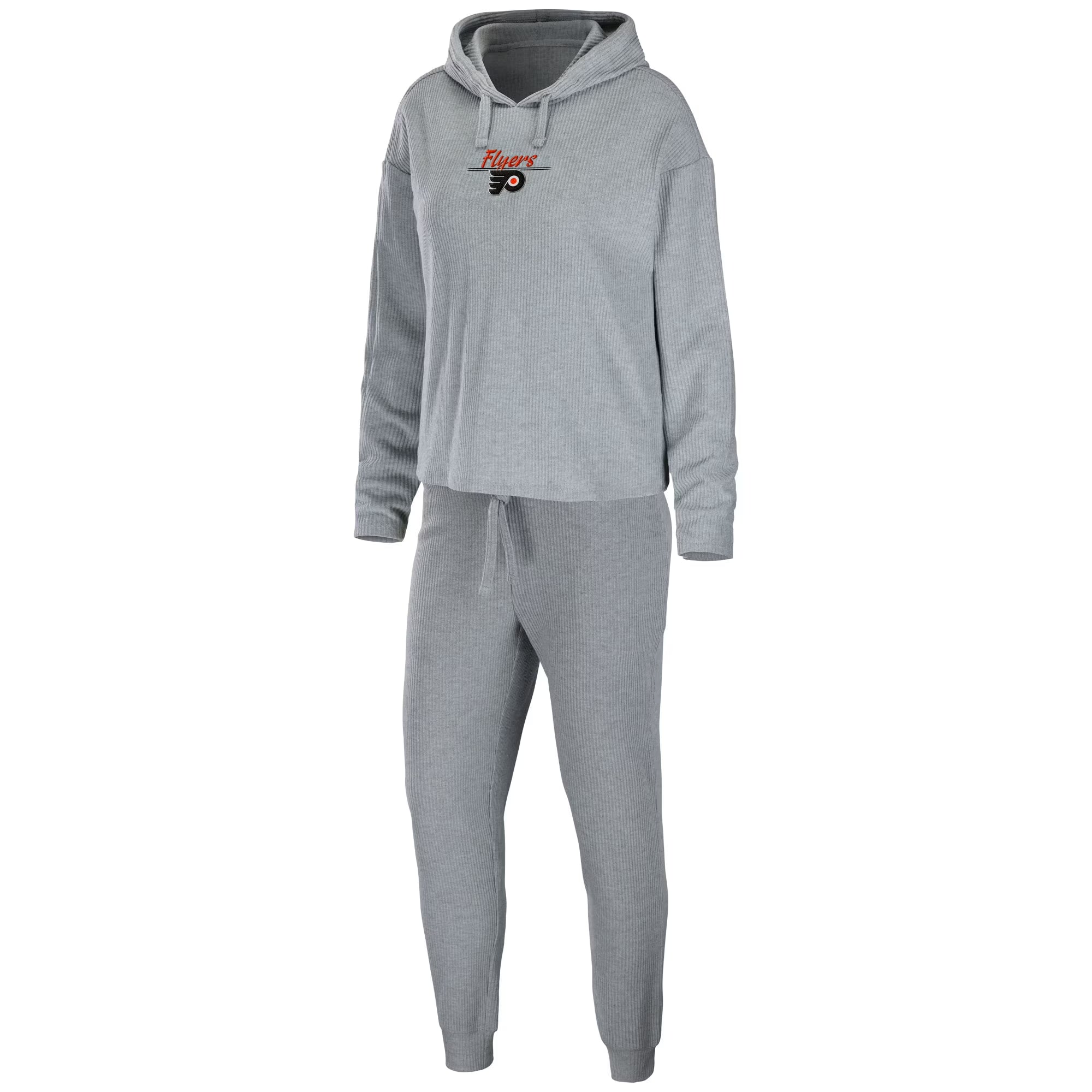 Heather Gray Philadelphia Flyers Logo Pullover Hoodie & Pants Sleep Set D357