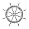12 Inches Dark Rosewood Wooden Ship Wheel Wall Decor, Pack of 2 M925