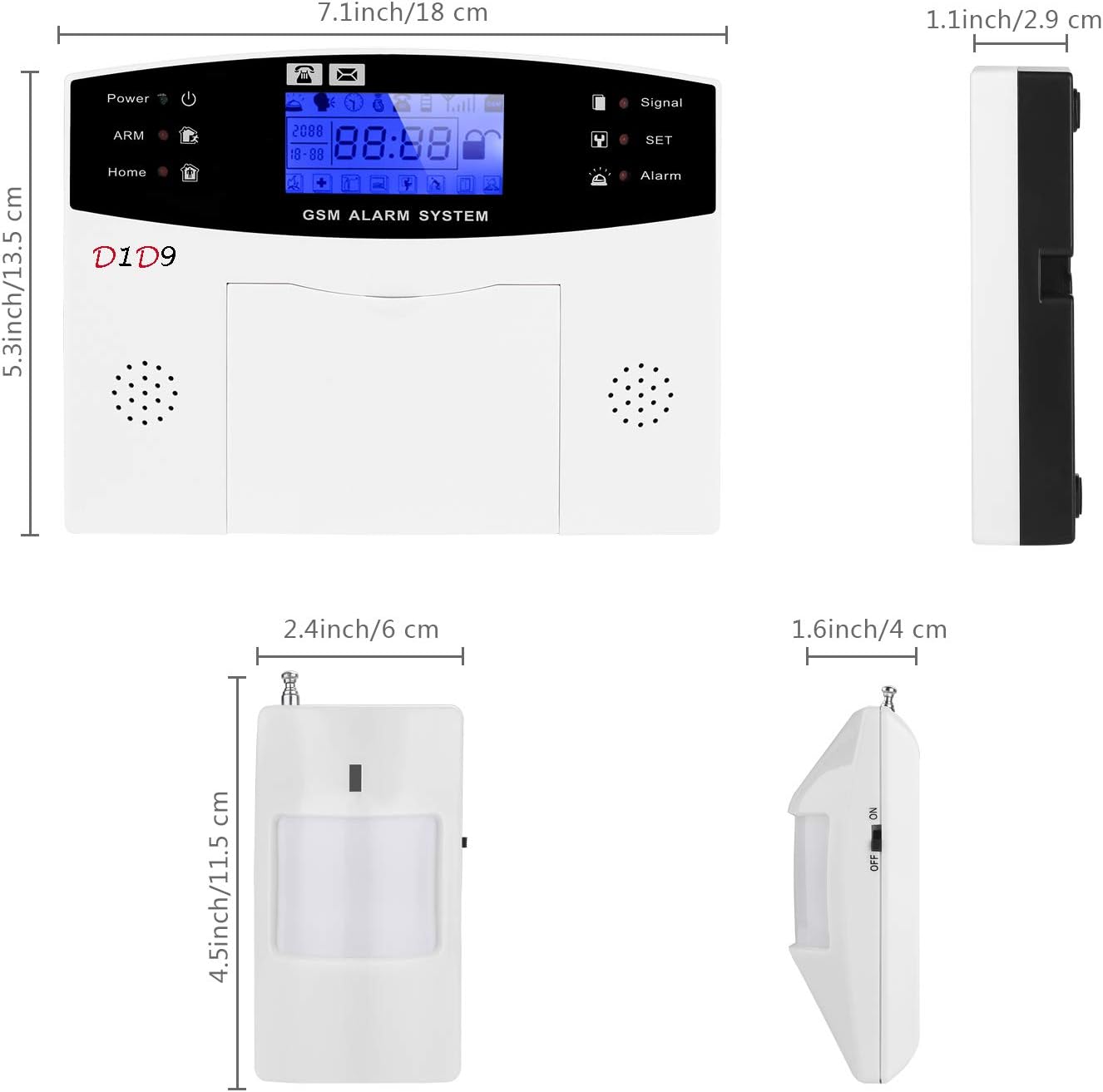 23 pcs Wireless GSM Home Burglar Alarm System J627