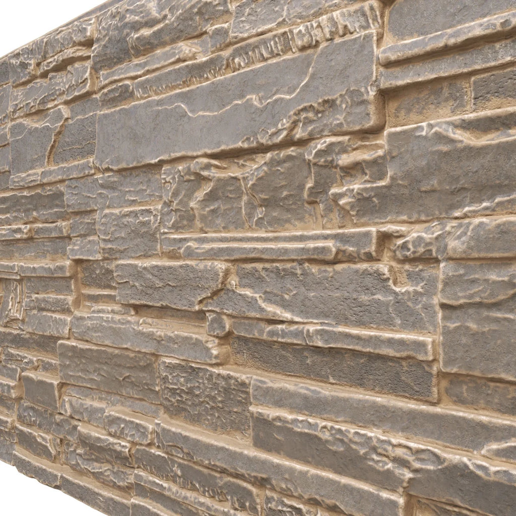 48 5/8"W x 24 3/4"H x 1 1/4"D Faux Stone Siding Panel Y34020