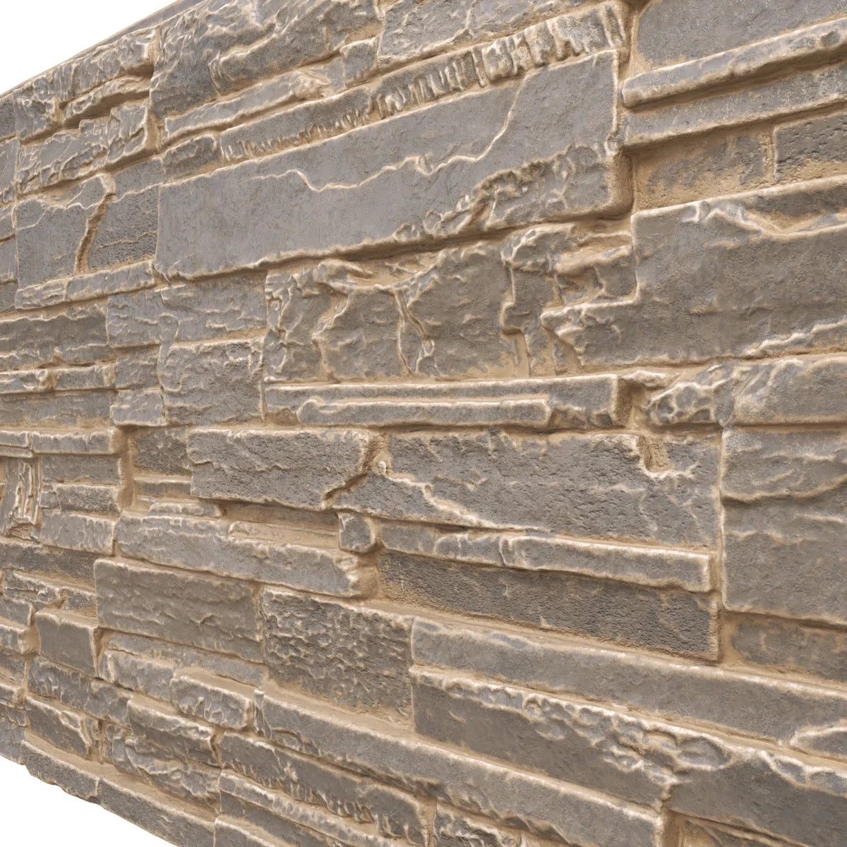 48 5/8"W x 24 3/4"H x 1 1/4"D Faux Stone Siding Panel Y34020
