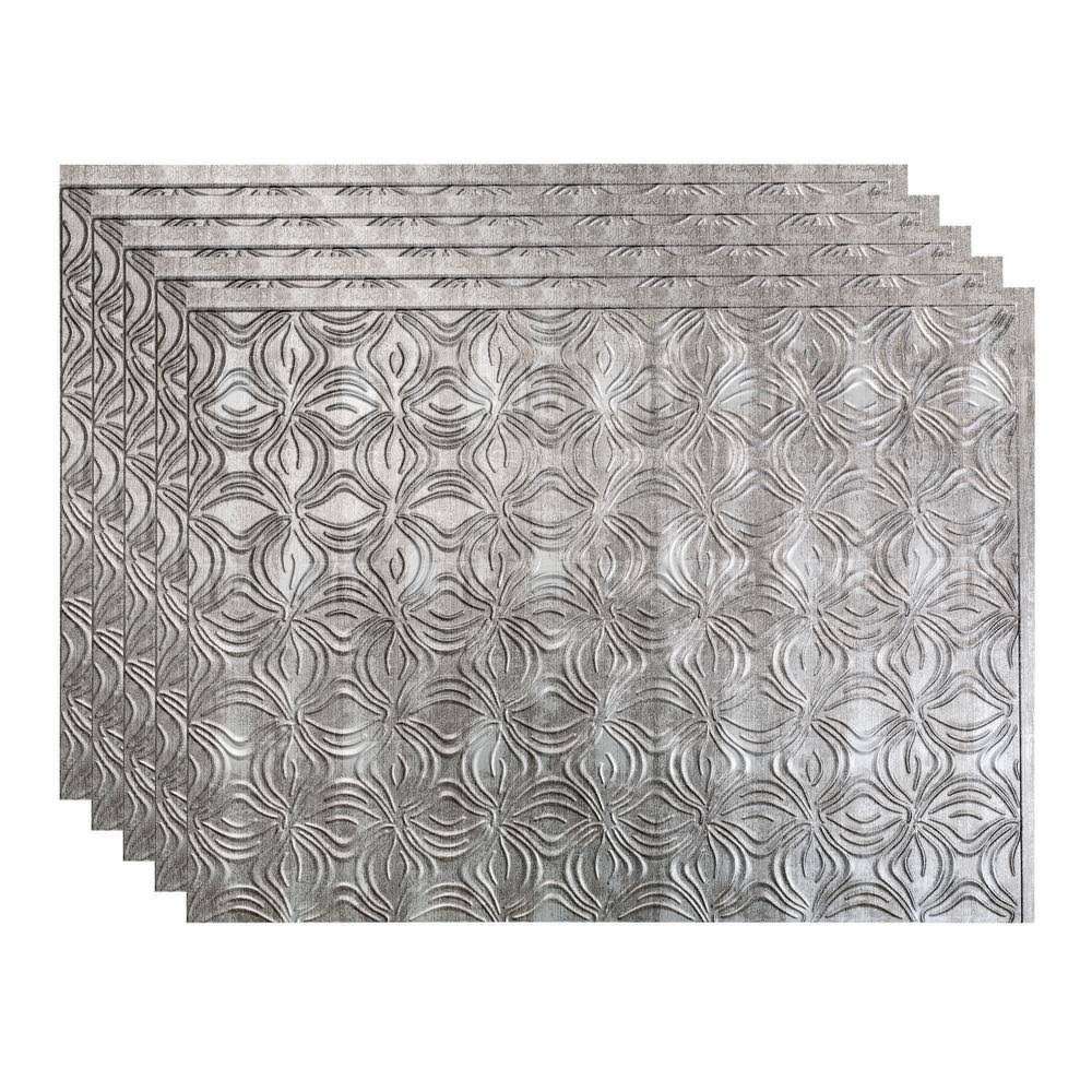 Crosshatch Silver Backsplash Kit C870