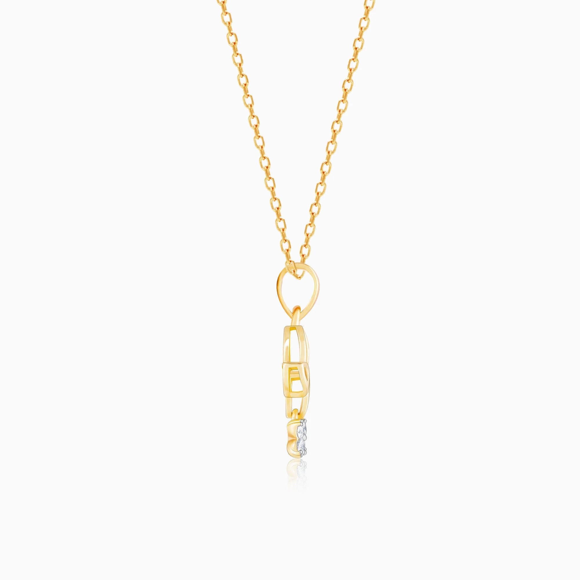 Gold Morning Glory Diamond Pendant D855413