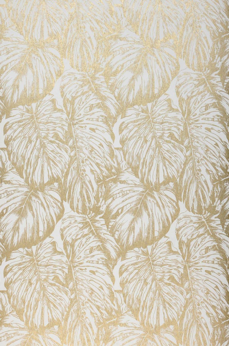 Tropical Pearl and Gold Wallpaper E165