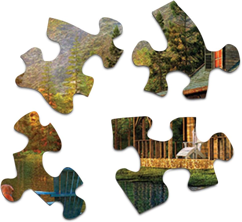 1000 Piece Jigsaw Puzzle Cabin Evening Sunset C5472