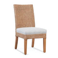 Green and Blue Stripe Side Chair B421