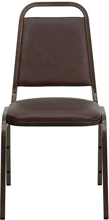 4 Pack Brown Vinyl Stacking Banquet Chair R3157