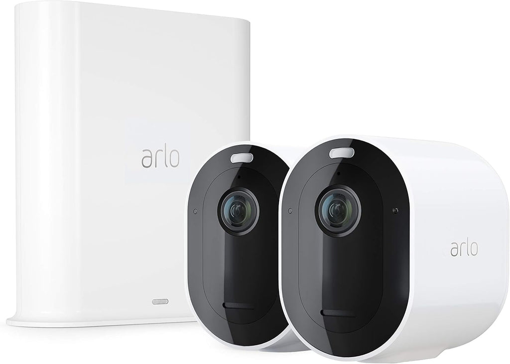 Wire-Free Security 2 Camera System with 2K HDR Color Night Vision Spotlight 2-Way Audio Siren G9103