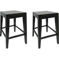 Black Wooden Counter Stool Set of 2 U13040