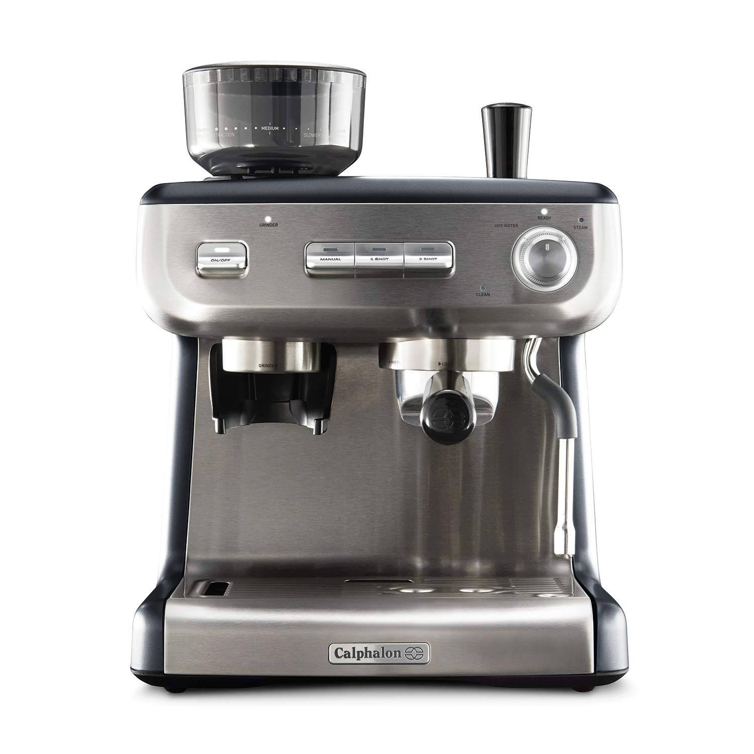 Espresso Machine with Grinder and Steam Wand D3990