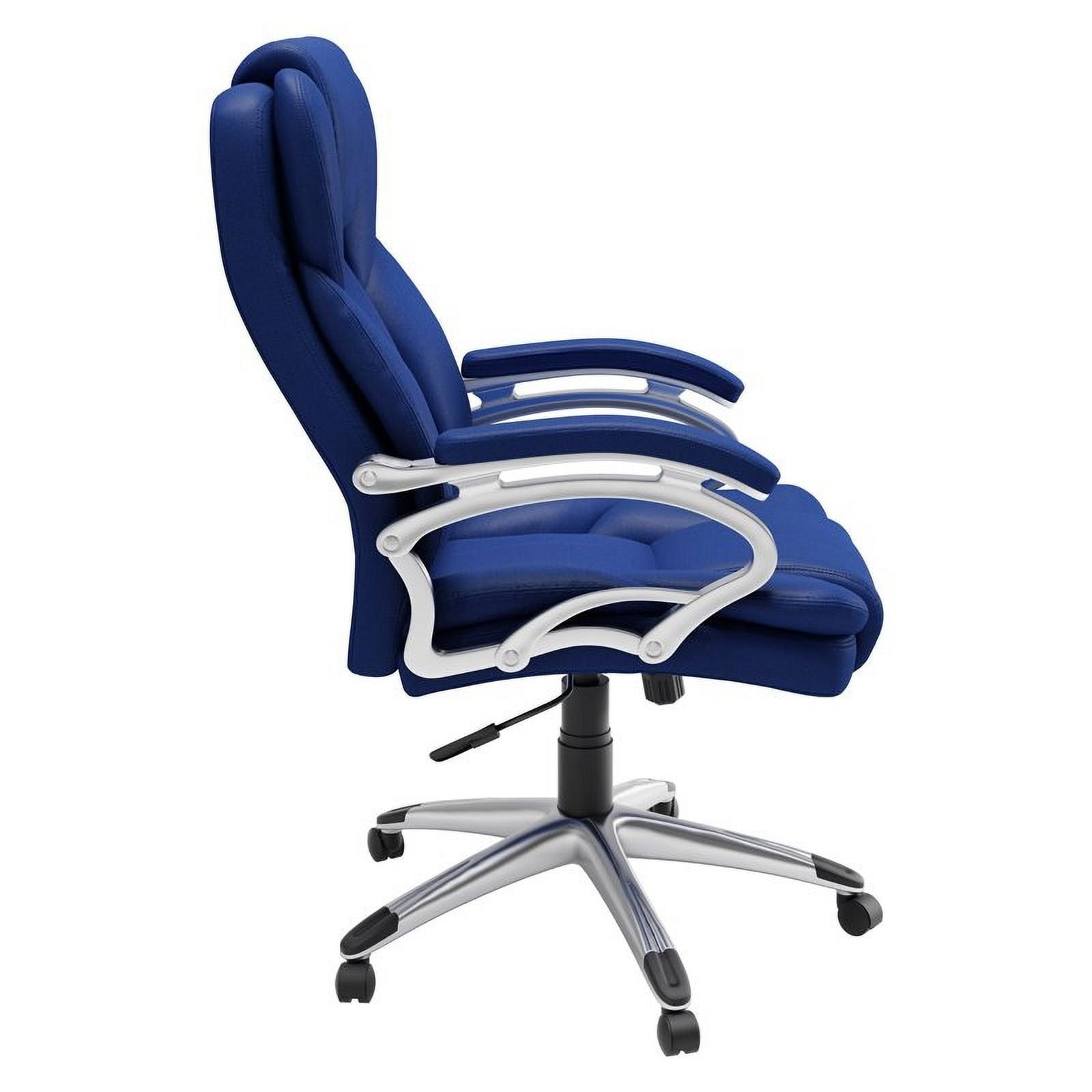 Blue Faux Leather Executive Office Chair J670