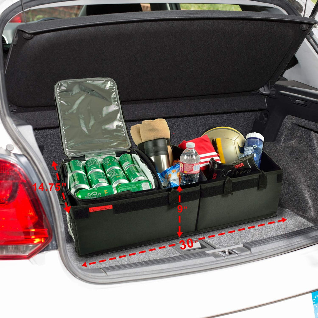 Heavy Duty Rigid Base Trunk Organizer with 28 Can Capacity Leak Proof Cooler F348241