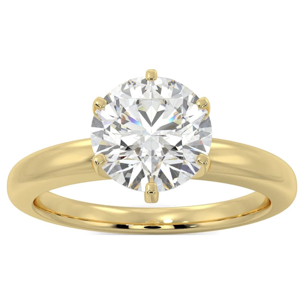 14k Yellow Gold Moissanite Solitaire Engagement Ring H74152