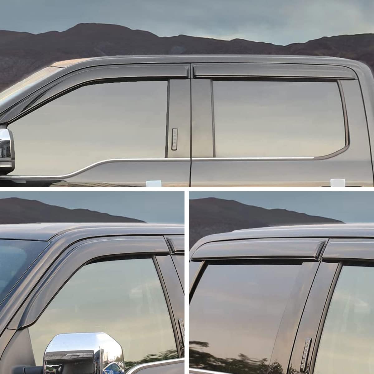 4-Piece Rain Guards Side Window Deflectors H376676