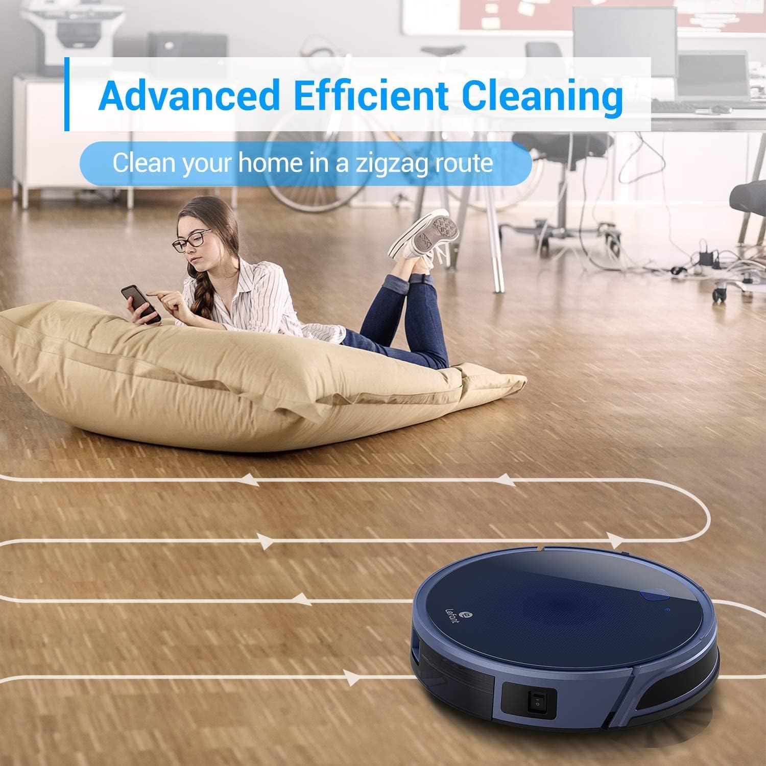 Robot Vacuum Cleaner, 2600Pa Suction, 120 mins Runtime H1759
