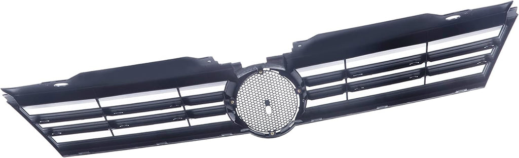 Front Grille Grill Assembly With Chrome Shell Molding With Black Insert Pack of 2 V21766
