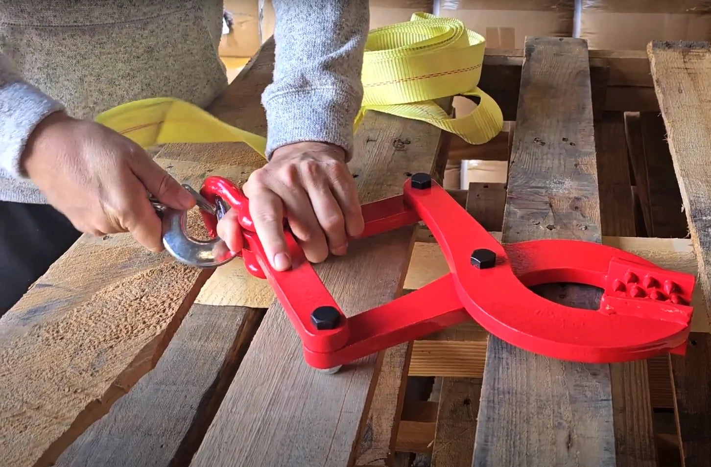 2" X 20ft Tow Strap and 2000LB Truck Pallet Puller Clamp Kit Nylon Webbing H397
