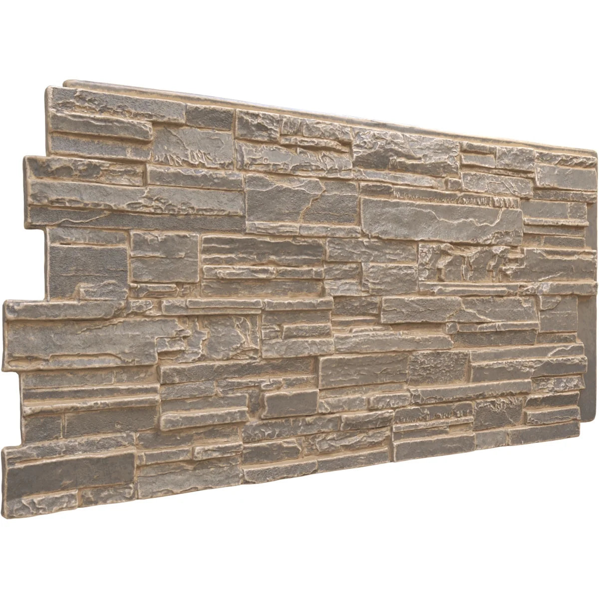 48 5/8"W x 24 3/4"H x 1 1/4"D Faux Stone Siding Panel Y34020