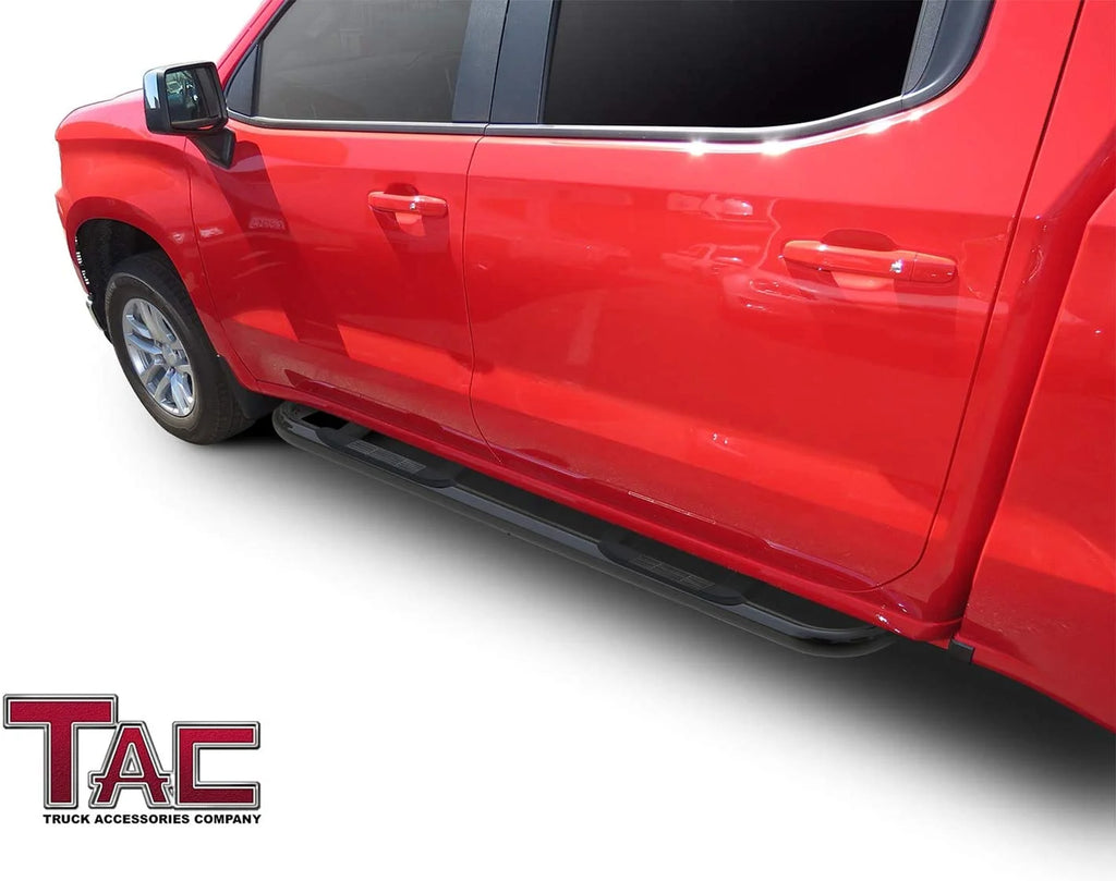 Black 3" Tube Side Bars Nerf Bars Running Boards for Chevy Silverado GMC Sierra Crew Cab Pickup Truck C94688
