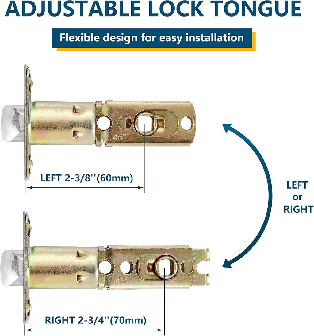 5 Pack Keyed Entry Lever Lock, Satin Nickel Finish E141687