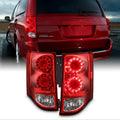 LED Chrome Red Clear Tail Brake Lights Pair B4685