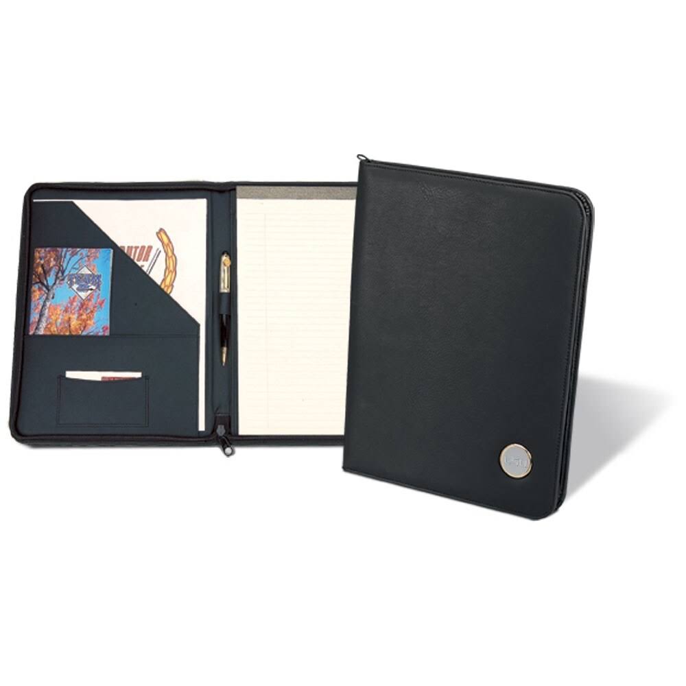 Silver Zippered Writing Portfolio U671