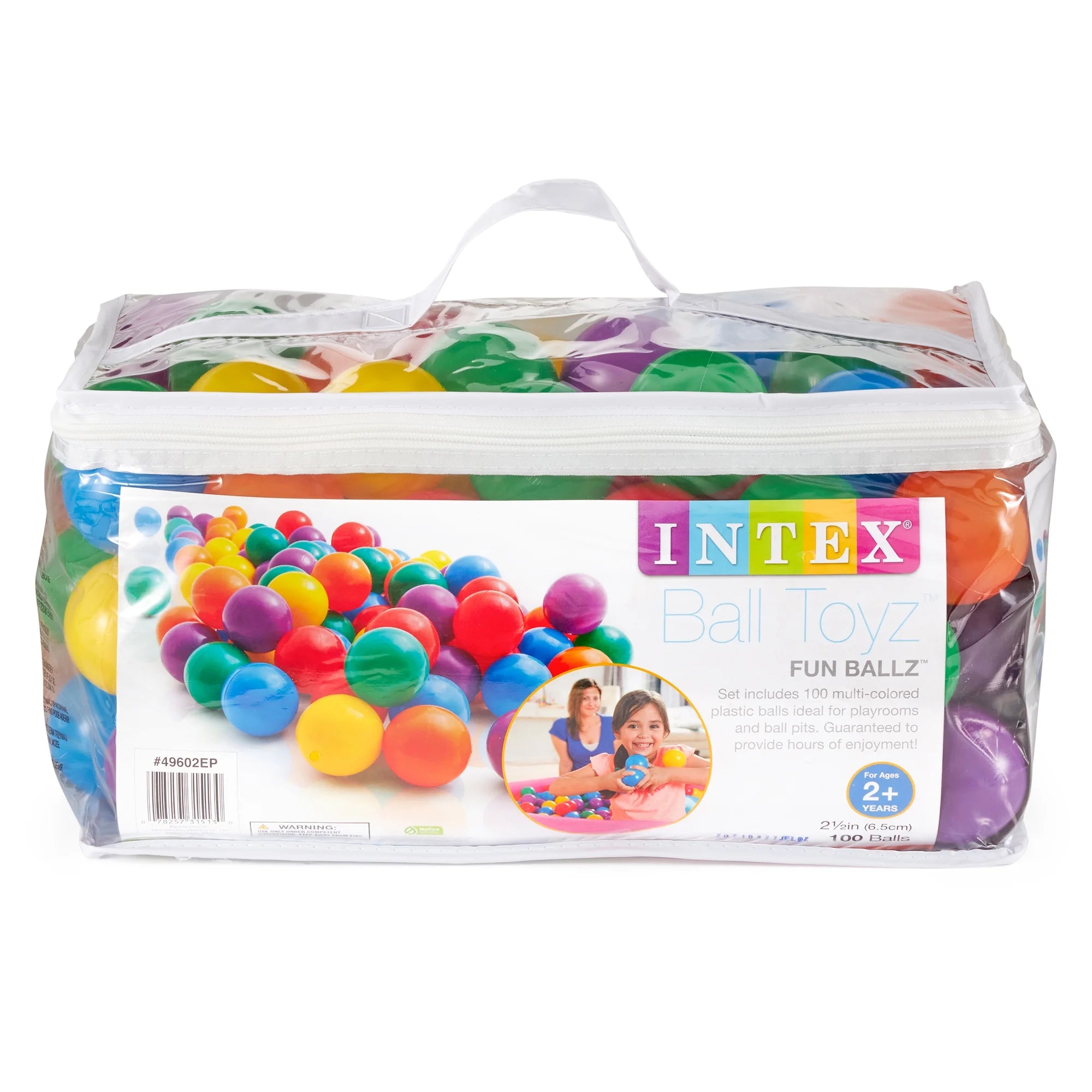 100 Large & 100 Small Plastic Multi-Colored Balls Z820