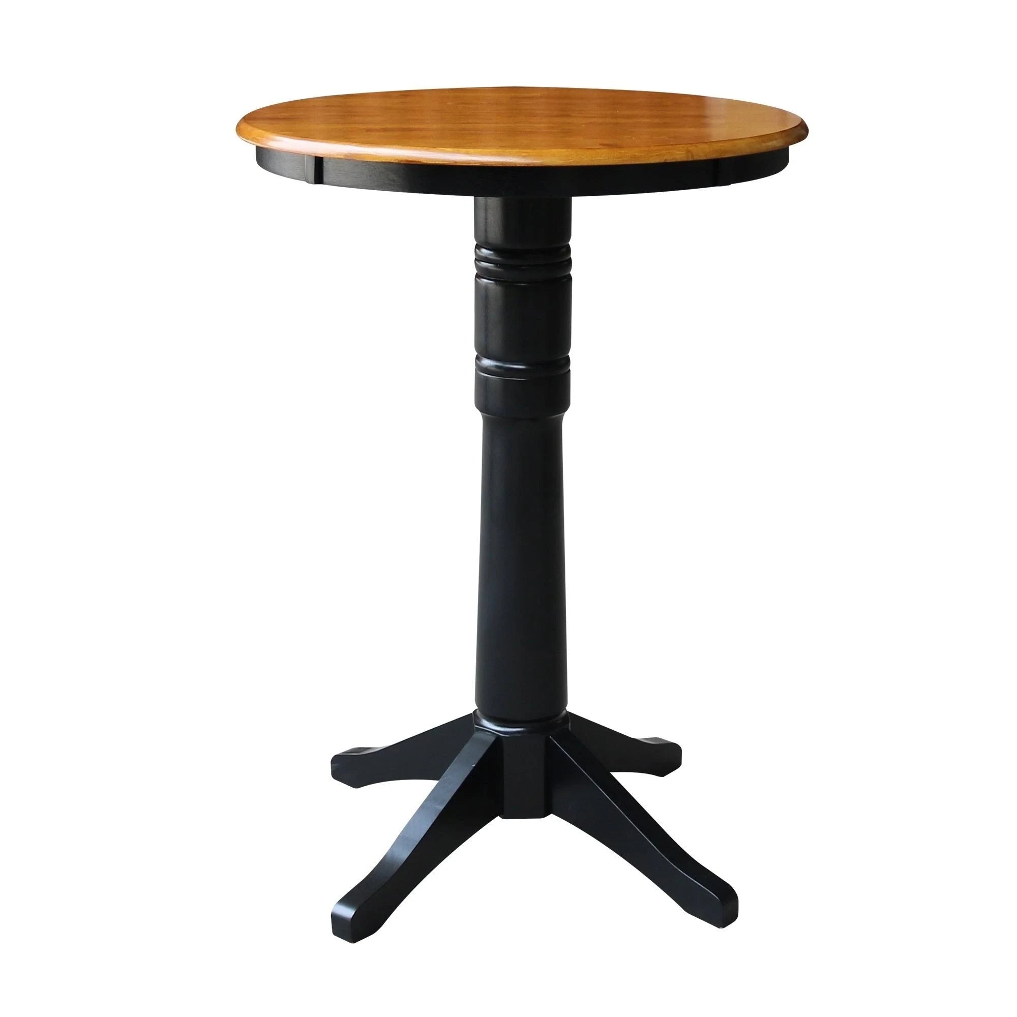 Cherry Round Pedestal Bar Table N59182