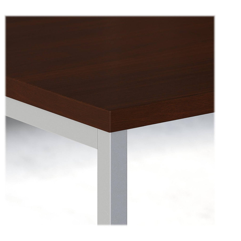60W L Shaped Desk with 30W Return and Mobile File Cabinet, Century Walnut H424