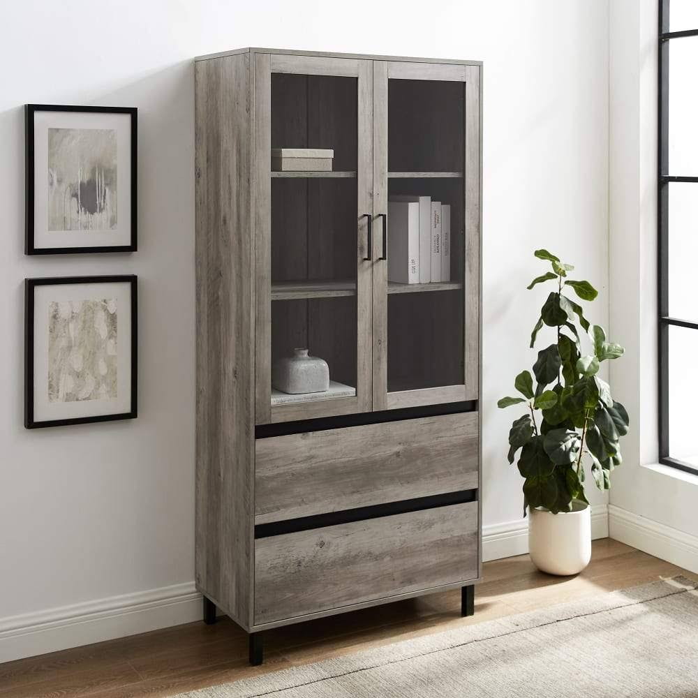 Glass Door Storage Hutch N983