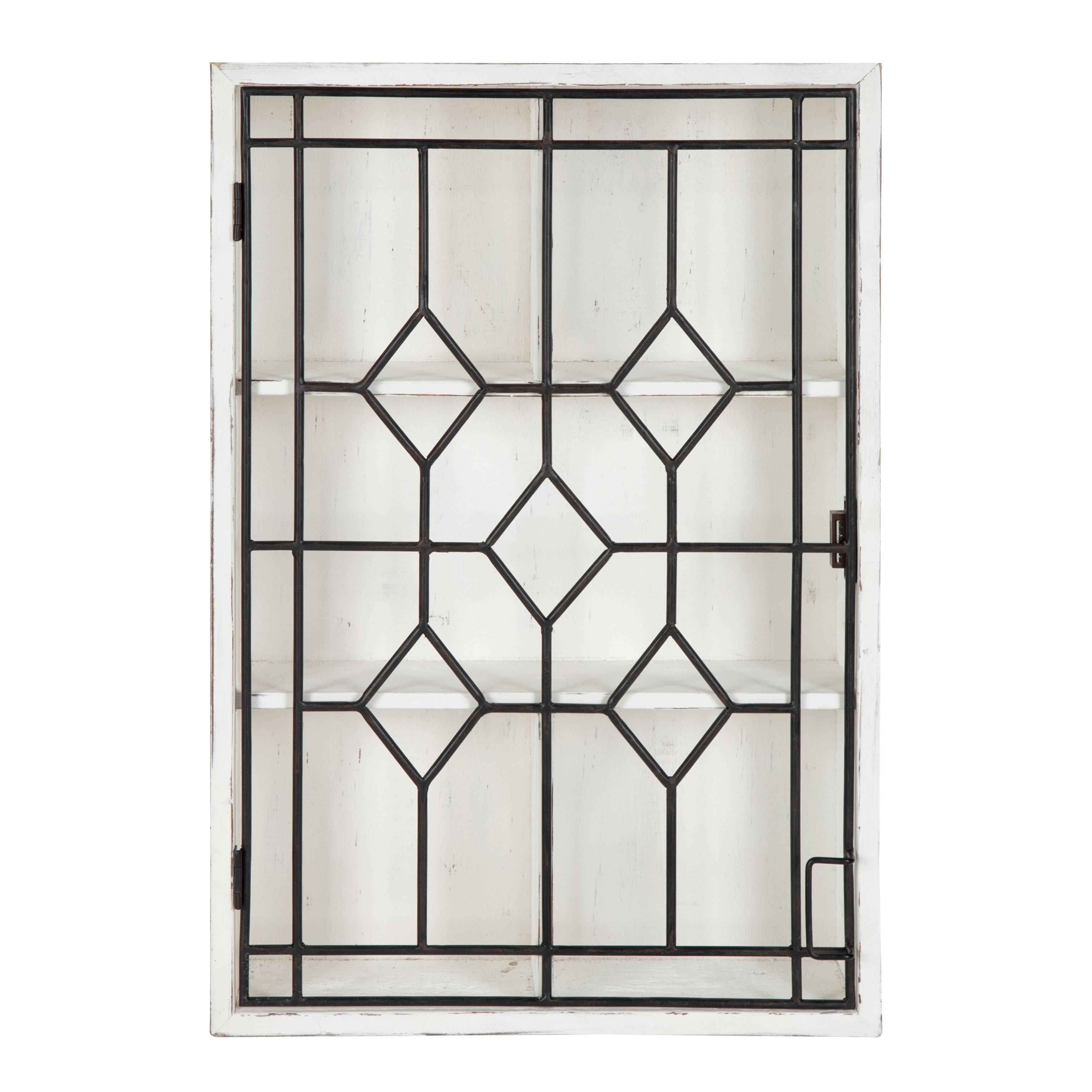 White/Black Decorative Wooden Wall Cabinet N79458