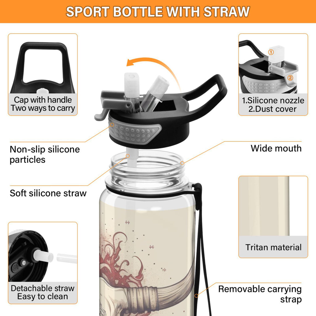 32oz Leakproof Tritan Water Bottle with Straw Z3030