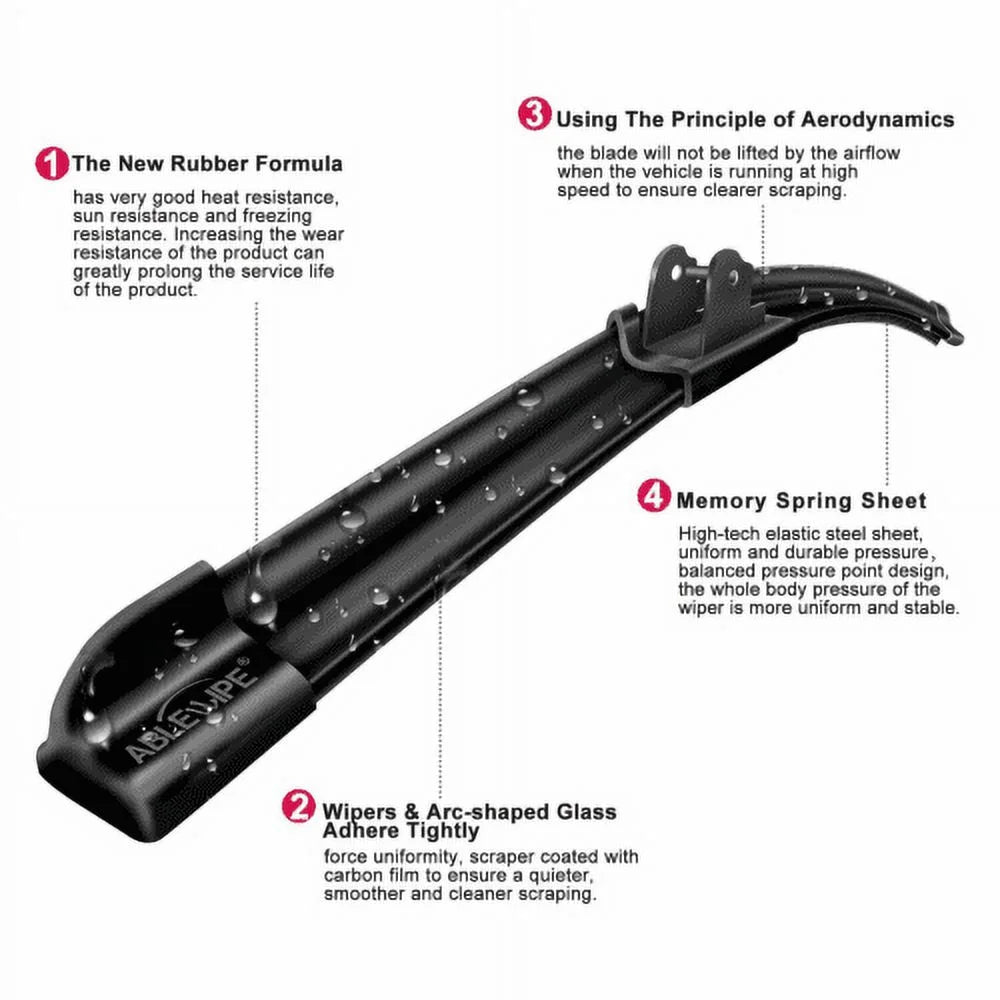 Windshield Wiper Blades 24" + 21" Set of 2 A145